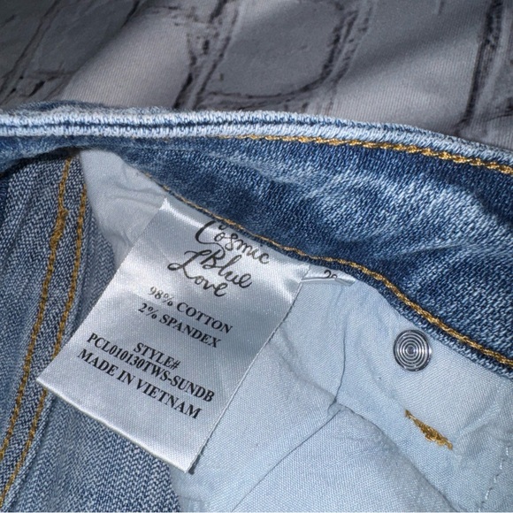 Cosmic Blue Love Jean & Straight Light Wash Blue Women's Size 26 - Picture 9 of 13
